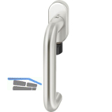 FSB Fenstergriff 34 1070 mit Selbstverriegelung, Aluminium silber eloxiert