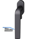 FSB Fenstergriff 34 1267 mit Selbstverriegelung, Aluminium schwarz matt