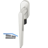FSB Fenstergriff 34 1005 mit Selbstverriegelung, Aluminium silber eloxiert