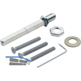 HOPPE Befestigungsset zu Sicherheits-Wechselgarnitur T�rst�rke 42-52 mm