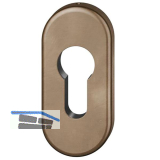 FSB Zylinderrosette 17 1757 oval, Bronze dunkel patiniert gewachst