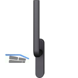 FSB Hebeschiebet�rgriff 34 1242, Aluminium schwarz matt