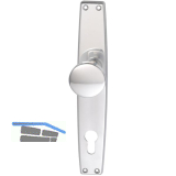 Knopflangschild WG 1000 FAVORIT - PZ 88, Aluminium poliert