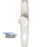 Knopflangschild WG 1000 FAVORIT - PZ 88, Alu neusilber eloxiert