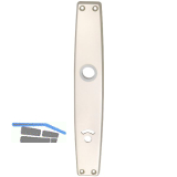 Langschild WG 1000 FAVORIT, WC 90, f�r Not�ffner, Alu neusilber elox