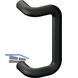 HEWI T�rgriff 550.30.GKLT, Polyamid schwarz matt