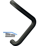 HEWI T�rgriff 550.30.GKWLT, Polyamid schwarz matt