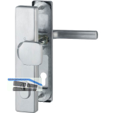 Sicherheits-Wechselgarnitur DALLAS auf Langschild PZ 92, RC3, Edelstahl matt