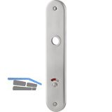 Langschild WG 1700, WC 90, Sichtschiltz u. Rundloch f. Not�ffner, eloxiert