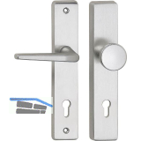 SH-Wechselgarnitur RIVA Knopf rund, TS 37-49/64-73, ohne Kzs., silber