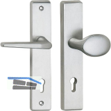 SH-Wechselgarnitur RIVA Knopf gekr., ohne Kzs., silber, 50 x 247 x 12