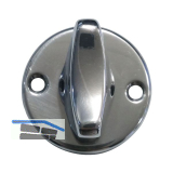 WC-Absteller WG AB6, Drehknopf in Rosette montiert, Aluminium poliert