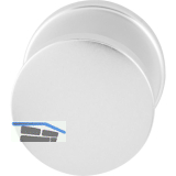 T�rknopf Flachform - auf Rosette o. Schraubl�cher, � 45 fest, silber eloxiert