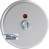 WC-Rosette au�en WG D70, � 50 mm, mit Anschraubtr�ger "T", silber eloxiert