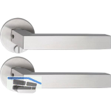 SOLIDO Solo Dr�ckergarnitur MALM� - Flachrosette rund, WC, Not�ffner, Edelstahl