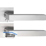 SOLIDO Solo Dr�ckergarnitur MALM� - Flachrosette eckig, WC, Not�ffner, Edelstahl