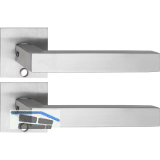 SOLIDO Solo Dr�ckergarnitur MALM� - Flachrosette eckig, f�r Schl�ssel, Edelstahl