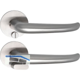 SOLIDO Solo Dr�ckergarnitur BELFAST - Flachrosette rund, WC Not�ffner, Edelstahl