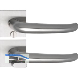 SOLIDO Solo Dr�ckergarnitur BELFAST - Flachrosette eckig, WC,Not�ffner,Edelstahl