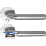 SOLIDO Solo Dr�ckergarnitur DUBLIN - Flachrosette rund, WC, Not�ffner, Edelstahl