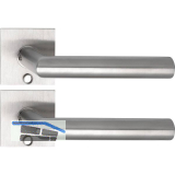 SOLIDO Solo Dr�ckergarnitur NORWEGEN -Flachrosette eckig,f�r Schl�ssel,Edelstahl