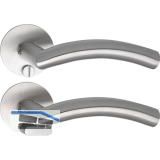 SOLIDO Solo Dr�ckergarnitur OSLO - Flachrosette rund, WC, Not�ffner, Edelstahl