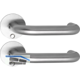 SOLIDO Solo Dr�ckergarnitur TALIN - Flachrosette rund, f�r Schl�ssel, Edelstahl