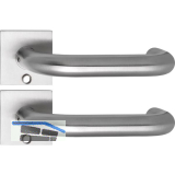 SOLIDO Solo Dr�ckergarnitur TALIN - Flachrosette eckig, f�r Schl�ssel, Edelstahl