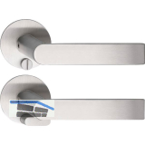 SOLIDO Solo Dr�ckergarnitur DOVER - Flachrosette rund, WC, Not�ffner, Edelstahl