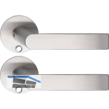 SOLIDO Solo Dr�ckergarnitur DOVER - Flachrosette rund, f�r Schl�ssel, Edelstahl