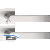 SOLIDO Solo Dr�ckergarnitur DOVER - Flachrosette eckig, WC, Not�ffner, Edelstahl