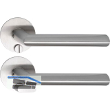 SOLIDO Solo Dr�ckergarnitur GLASGOW - Flachrosette rund, WC, Not�ffner,Edelstahl