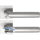 SOLIDO Solo Dr�ckergarnitur VADUZ - Flachrosette eckig, WC, Not�ffner, Edelstahl