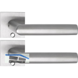 SOLIDO Solo Dr�ckergarnitur VADUZ - Flachrosette eckig, f�r Schl�ssel, Edelstahl