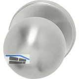 GEOS T�rknopf Kugelform fest auf Rosette, Aluminium