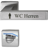 MARCHESI Dr�ckergarnitur Inlay mit Gravur,WC,Edelstahl matt/Inlay Edelstahl matt