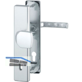 SH-Wechselgarnitur LONDON DIN auf Schild PZ 92, Aluminium silber eloxiert