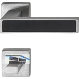 MARCHESI Dr�ckergarnitur Inlay WC, Edelstahl matt/Inlay schwarz matt