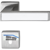 MARCHESI Dr�ckergarnitur Inlay BB, Edelstahl matt/Inlay wei�