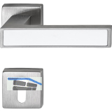 MARCHESI Dr�ckergarnitur Inlay PZ, Edelstahl matt/Inlay wei�