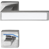 MARCHESI Dr�ckergarnitur Inlay WC, Edelstahl matt/Inlay wei�