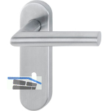 Objekt Dr�ckergarnitur AMSTERDAM auf Kurzschild BB, Edelstahl matt