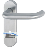 Objekt Dr�ckergarnitur PARIS auf Kurzschild BB, Edelstahl matt