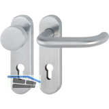 Objekt Wechselgarnitur PARIS mit Kurzschild PZ, Edelstahl matt