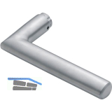 HOPPE Dr�ckerlochteil STOCKHOLM, Edelstahl matt