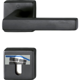 Feuerschutz Dr�ckergarnitur DALLAS auf Rosette PZ, Messing schwarz