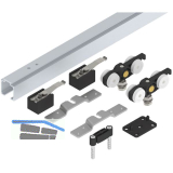 SOLIDO 100 Beschlagset Holz L=2500 mm Fl�gelbreite 1100-1250 mm silber eloxiert