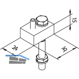 SOLIDO 100 Lagerbock oben zu Faltt�rbeschlag Aluminium