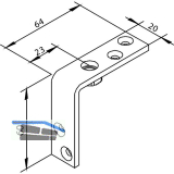 SOLIDO 100 Tragwinkel f�r Faltt�rbeschlag Edelstahl