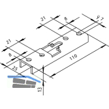 SOLIDO 100 Tragflansch f�r Harmonikat�ren Stahl verzinkt